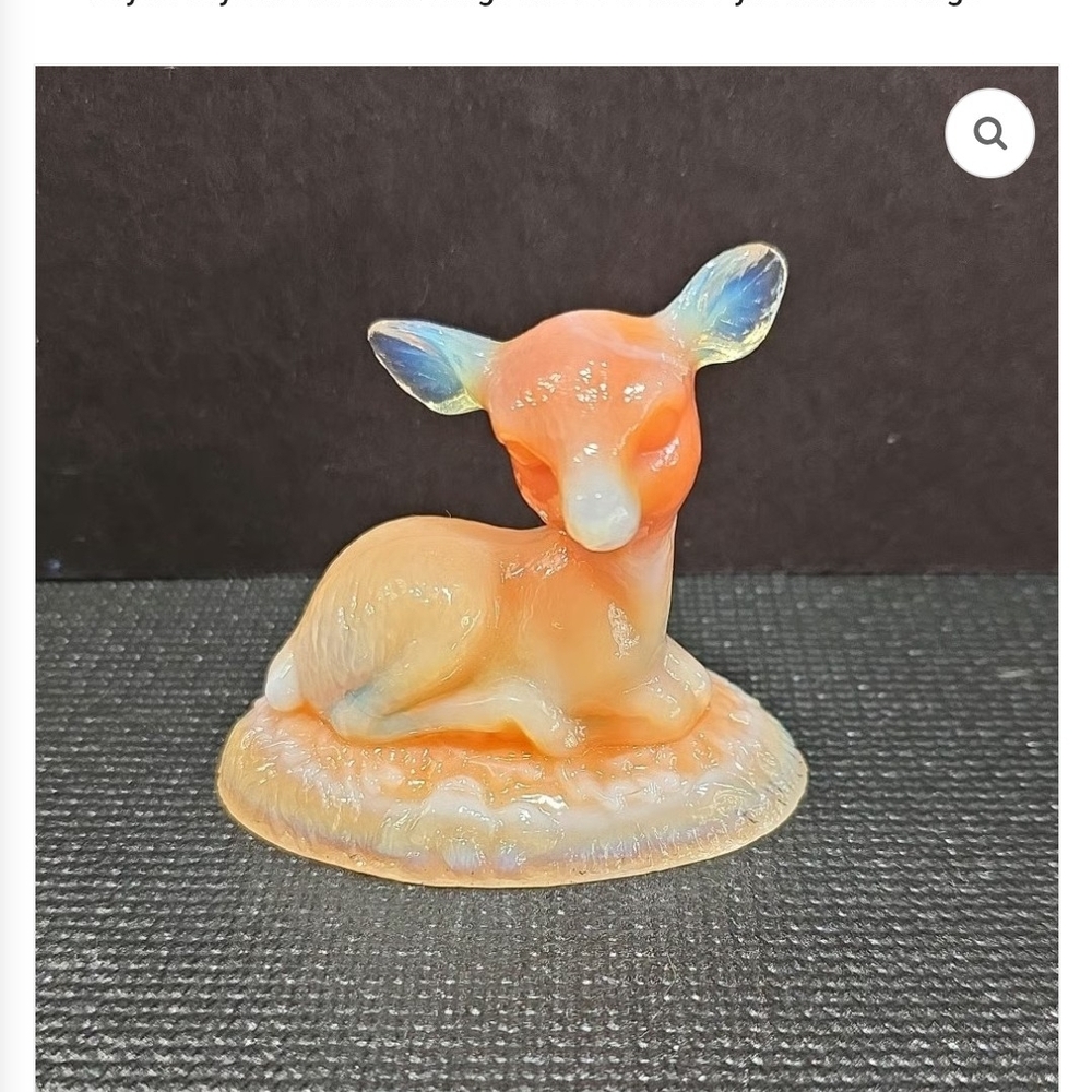 Boyd's Crystal Iridescent Orange Deer Figurine